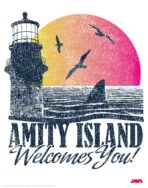 Jaws Amity Island Framed Poster Art